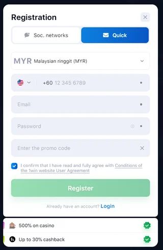 1win registration