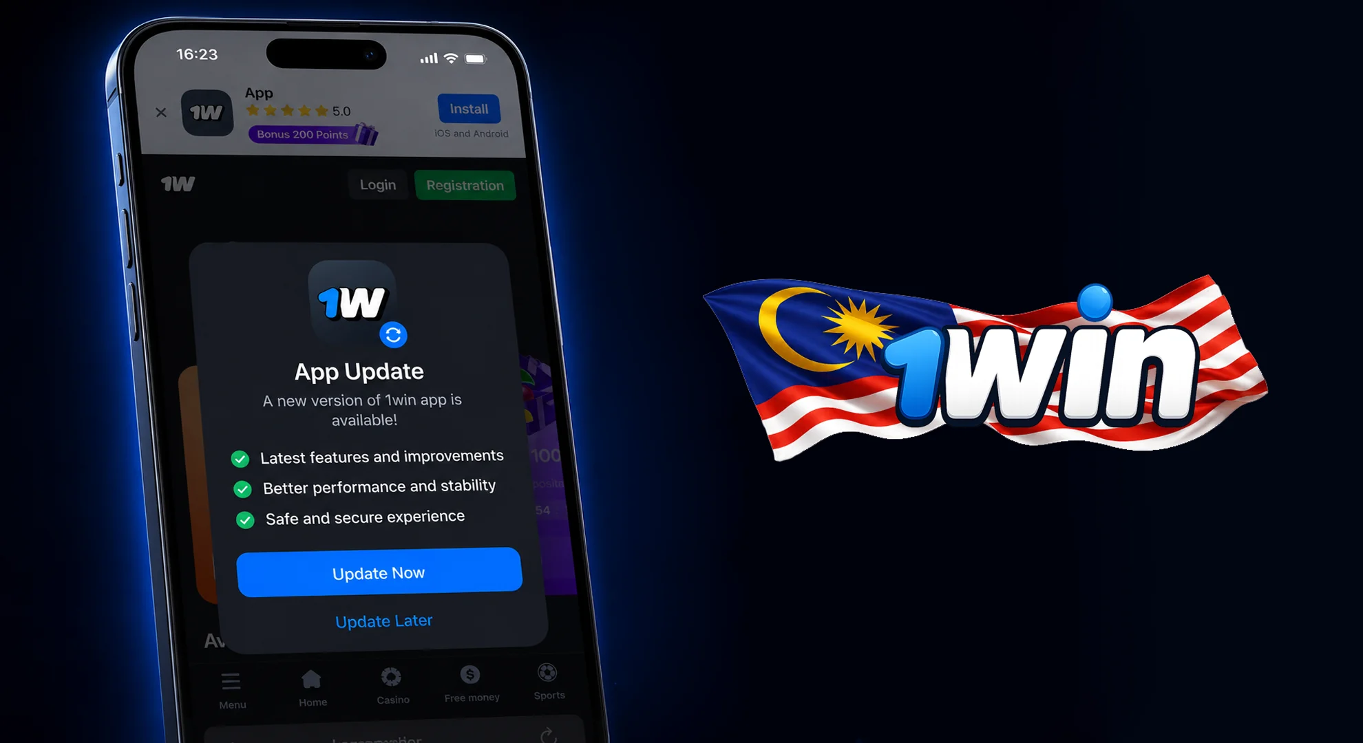 1win app update Malaysia
