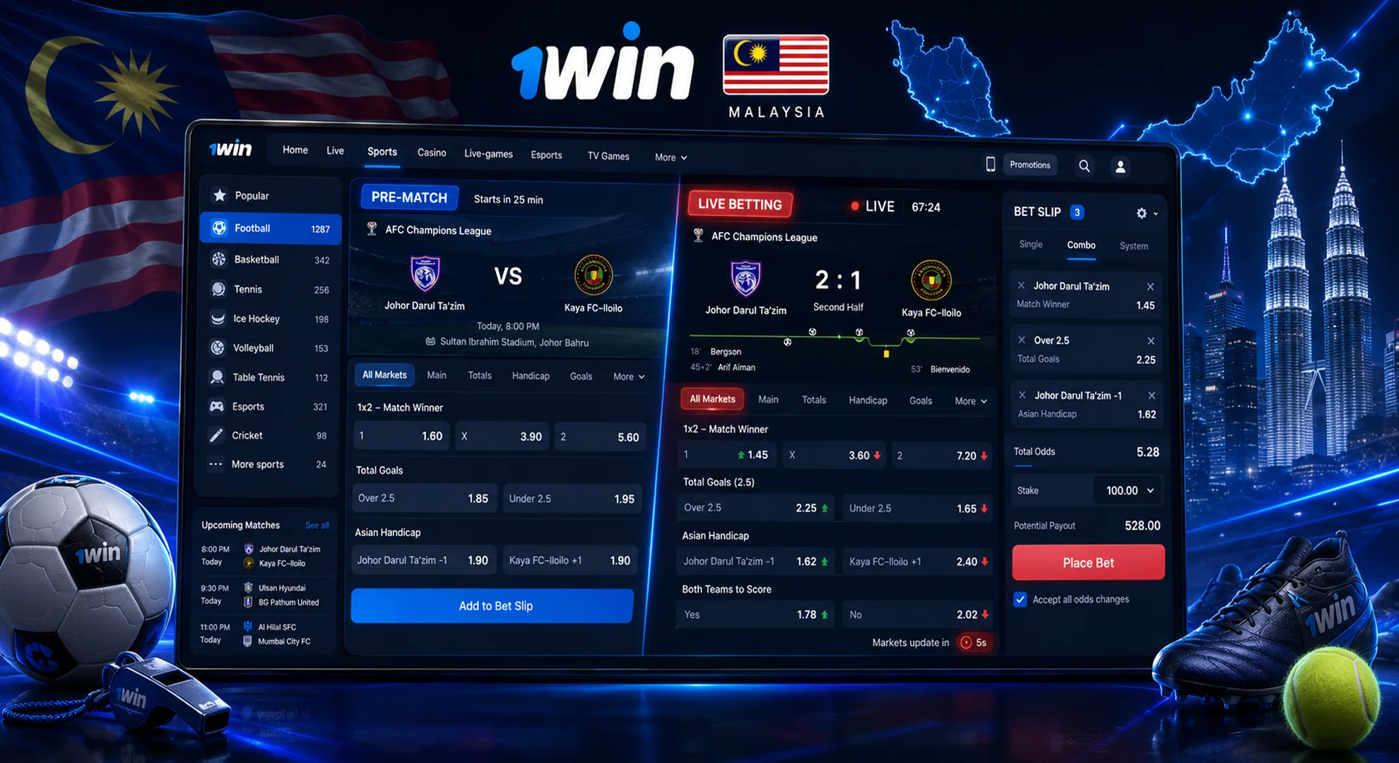 Pre-Match and Live Betting