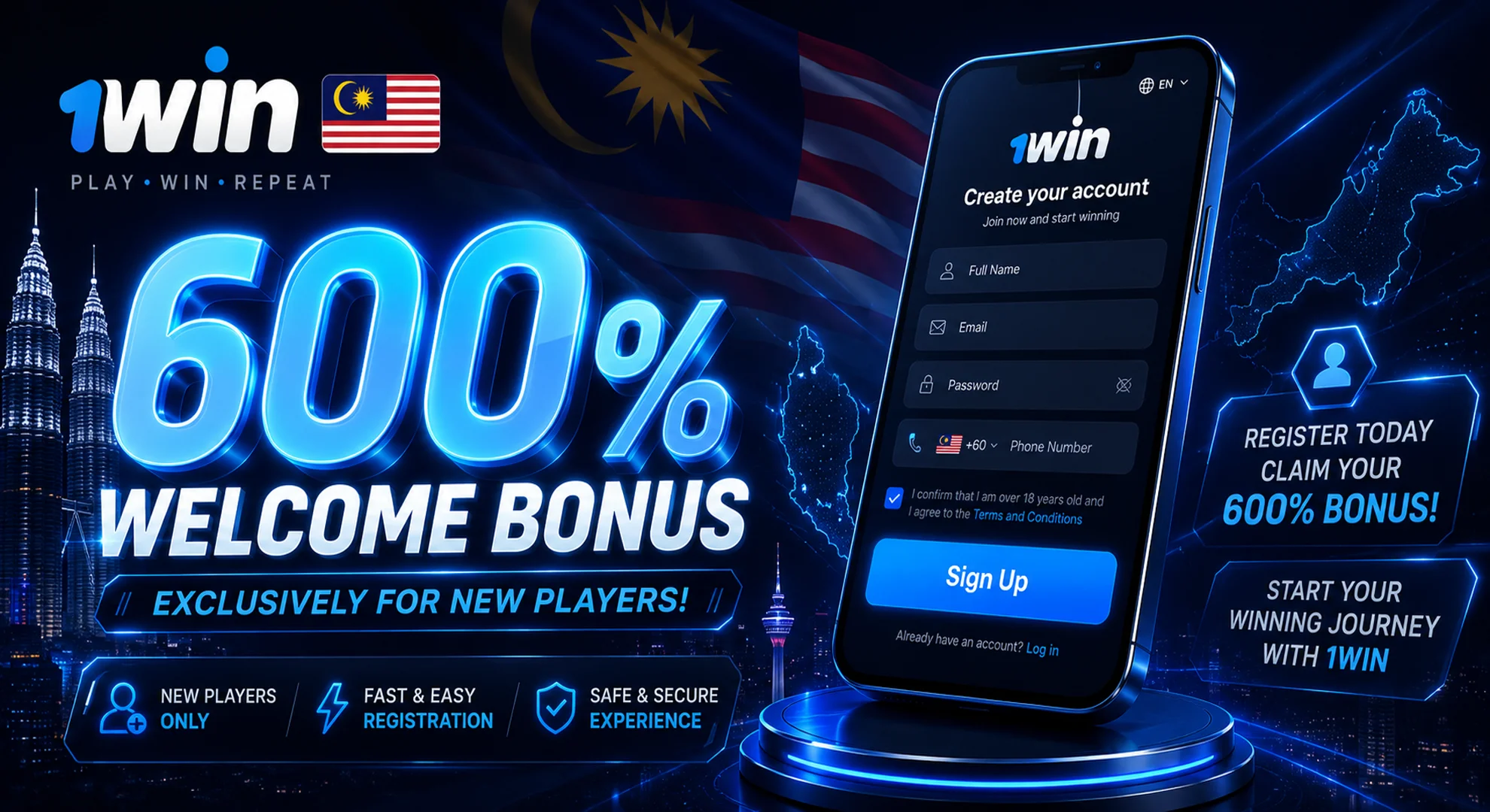 1win Welcome Bonus 600%