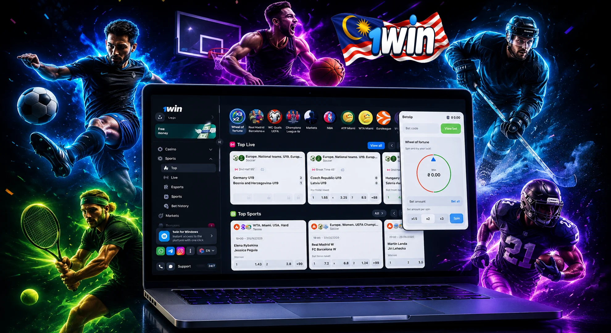 1win sports betting Malaysia